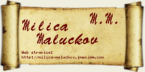 Milica Maluckov vizit kartica